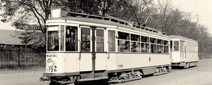 Foto Historischer Straßenbahnwagen