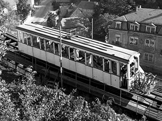 Standseilbahn historische Aufnahme