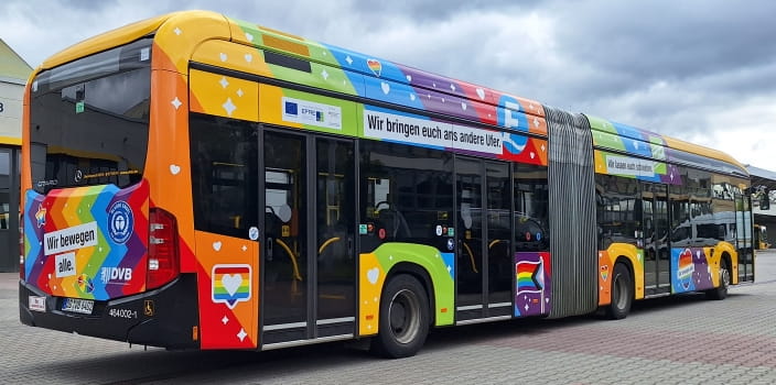 Pride-Bus der DVB