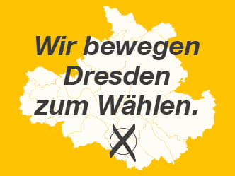 Anschaubild: Wir bewegen Dresden zum Wählen.
