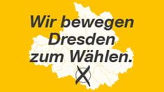 Anschaubild: Wir bewegen Dresden zum Wählen.